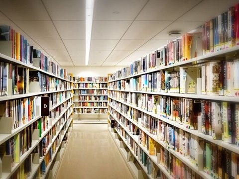 Library shelves